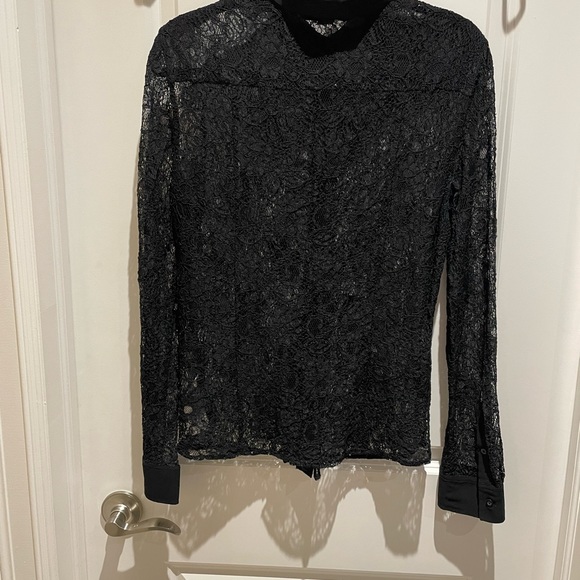 Black lace button down dress shirt from Armani Exchange - Picture 2 of 2
